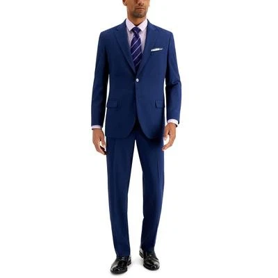 Traje de 2 piezas Nautica para hombre ajuste moderno 44 R/38 cintura azul liso elástico Foto 1 de 4