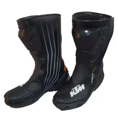 KTM Racing Hombres Motocicleta Motociclista Cuero Botas Moto Cuero Botas Foto 1 de 3