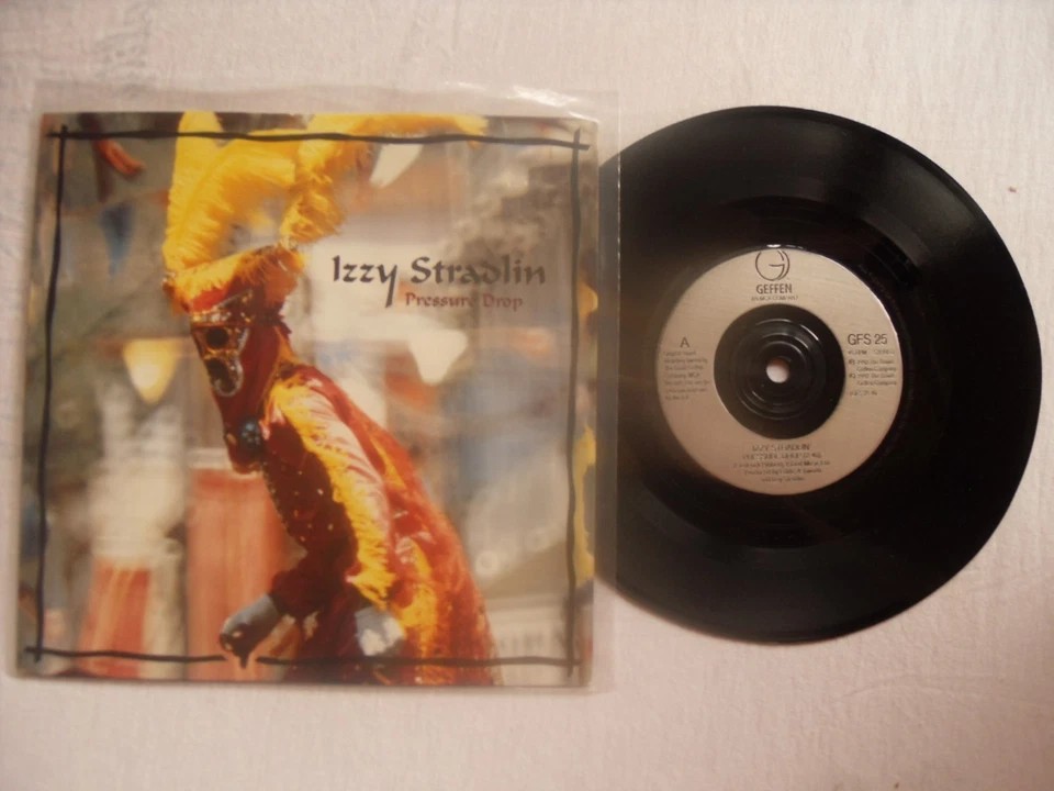 IZZY STRADLIN PRESSURE DROP GEFFEN RECORDS UK 7" SINGLE in PICTURE SLEEVE - Image 1 of 2