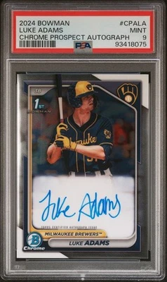 Autógrafos Bowman Chrome Prospect 2024 Luke Adams CPALA PSA COMO NUEVO 9 Foto 1 de 2