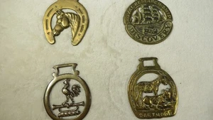 Horse Brass Medallion Antique Show Parade Harness SET 4 1 PRICE FROM ENGLAND - Picture 1 of 6