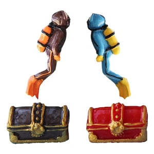 Box Antique Decoration figurines miniature Aquarium Ornament Fish Tank Craft - Picture 1 of 11