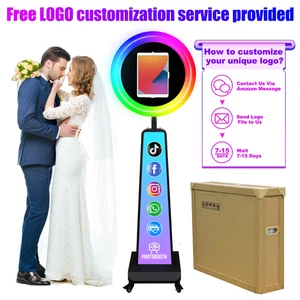 5 in1 iPad Photo Booth Selfie Photobooth Machine W/Flight Case for Party Wedding - Picture 1 of 10