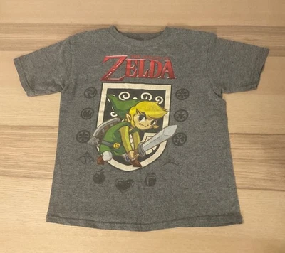 Official Nintendo Legend of Zelda T-Shirt Gray Kids Boys Graphic Tee Small 6-7 - Image 1 of 2