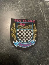 Six Flags Georgia GA  Iron On Patch 3” Trucker Hat Vtg Rare Jacket Logo Felt