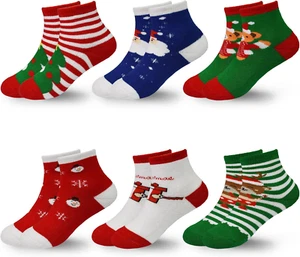 Kids Christmas Socks, Newborn Toddler Kids Crew Socks for Girls Boys(0-9 Years), - Picture 1 of 7