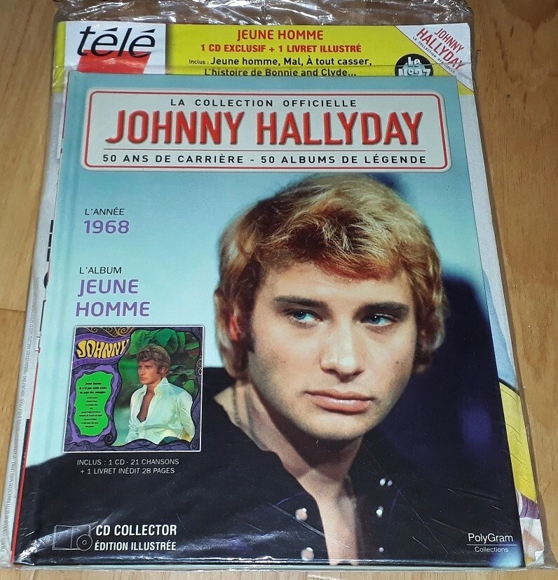 NEUF SCELLE JOHNNY HALLYDAY TELE 7 JOURS + LIVRE + CD JEUNE HOMME - Photo 1/1