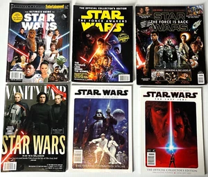 6 Collectible Star Wars Magazines Last Jedi New Hope Vanity Fair Movie Magic Lot - Foto 1 di 7