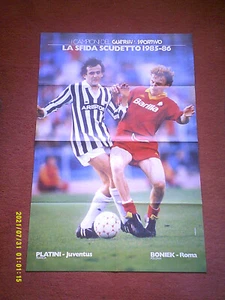 FOOTBALL 3 POSTERS JUVENTUS TURIN PLATINI BONIEK 1985 1986 ET 1986/1987 - Imagen 1 de 5