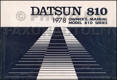 Manuale Dell'Owner Originale OEM Datsun 810 Del 1978 - Immagine 1 di 2