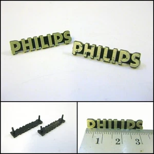 Genuine PHILIPS 2-Pin Gold Audio Equipment Badge Logo Emblem (31mm) - E - Picture 1 of 1