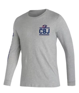 COLUMBUS BLUE JACKETS NHL ADIDAS RIGHT WINGER LONG SLEEVE GRY T-SHIRT SZ 2XL NWT - Picture 1 of 4