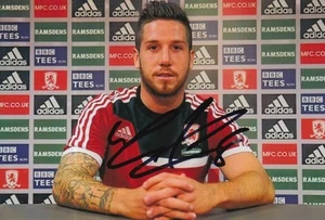 FOTO 6X4 FIRMADA A MANO DE MIDDLESBROUGH JACOB BUTTERFIELD. - Imagen 1 de 1