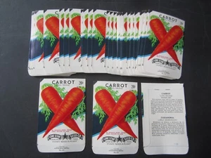 Wholesale Lot of 50 Old Vintage - CARROT - Long Orange - SEED PACKETS - Empty - Picture 1 of 1