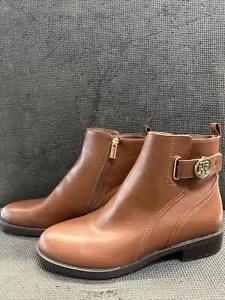Tommy Hilfiger Wms Brown Ankle Boots - Size 9M - Picture 1 of 7
