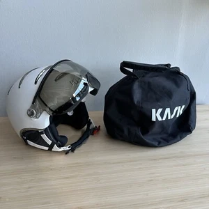 Kask weißer Skihelm mit chromfarbenem fotochromatischem Visier - Größe 60/L - Bild 1 von 16