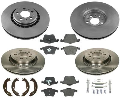For 05-09 Volvo XC90 4.4L 336MM 13 1/4 Inch Brake Rotors Ceramic Pads Ck Rotors - Image 1 of 4