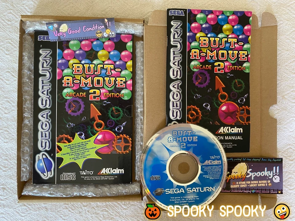 Bust A Move 2 Arcade Edition Sega Saturn - UK PAL VGC CIB - High Quality Packing - Image 1 of 4