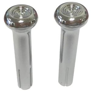 1970 71 72 73 74 75 76 77 78 79 80 81 GM Chevy Chrome Door Lock Knobs Pair M1775 - Picture 1 of 3