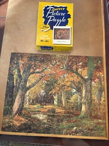 Vintage Perfect Picture Puzzle ‘Gorgeous Autumn’ Over 375 Pieces Made In USA - Picture 1 of 10