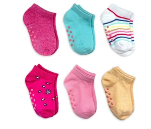 Baby and Toddler Girl Ankle Socks, 6-Pack, Sizes 18M-36M - Picture 1 of 6