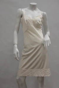 Vintage 50s-60s White Nylon Slip Dress Size 32 XS Negligee Lingerie Grannycore C - Picture 1 of 9