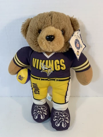 Vintage Minnesota Vikings plush NFL Teddy Bear 1998 Good Stuff Cover