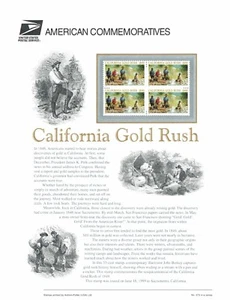 # 573 33c California Gold Rush # 3316 1999 USPS PANEL DE ESTAMPILLAS CONMEMORATIVAS - Imagen 1 de 2