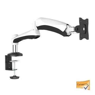 SINGLE LCD MONITOR DESK MOUNT BRACKET ARTICULATING UP DOWN IN OUT TILT SWIVEL - Image 1 of 3