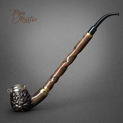 Mr. Brog WOODEN TOBACCO SMOKING PIPE 13 Dezerter Rustic Black Churchwarden + BOX