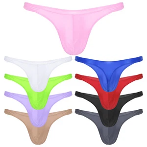 Mens Thongs Sexy Underwear T-Back Briefs Sissy Lingerie Smooth Panties Swimsuit - Picture 1 of 117