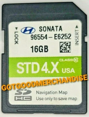 2017 2016 HYUNDAI SONATA HYBRID NAVIGATION SD CARD GPS DATA MAP 96554-E6252 OEM - Image 1 of 2