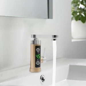 Elektrischer Wasserhahn Heizung Küche Durchlauferhitzer Sofort Warm Armatur 3KW - Bild 1 von 10