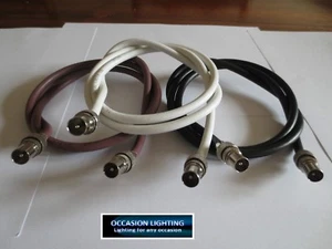 TV Aerial Lead Digital, Ariel Cable Connector 3 colours male to Male tv - Picture 1 of 26