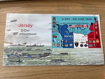 Unaddressed Jersey - First Day Cover - 2004 - D-Day 60th Anniversary - Image 1 of 2