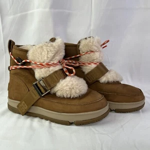 BOTAS DE CUERO IMPERMEABLES UGG CLASSIC WEATHER EXCURSIONISTA CASTAÑO TALLA 6 MUJER - Imagen 1 de 11