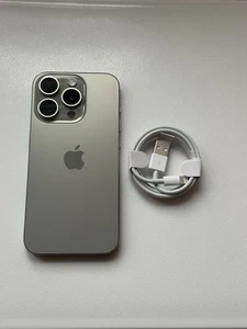 Apple iPhone 15 Pro 128GB Unlocked - Fairly Good Condition - Silver Titanium - Picture 1 of 9