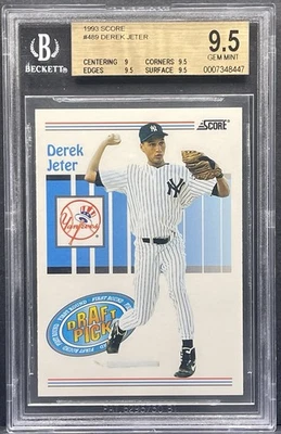 1993 Score #489 Derek Jeter HOF RC Rookie New York Yankees BGS 9.5 - Image 1 of 2
