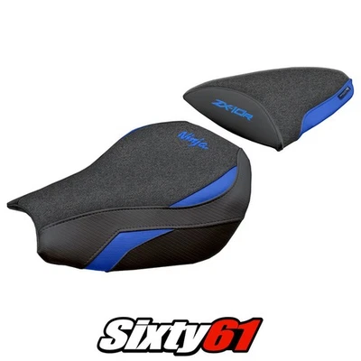 川崎 Ninja ZX 10 R 2006 - 2007 座椅套 Tappezzeria Ultragrip 蓝色 黑色 — 第 1/4 张图片
