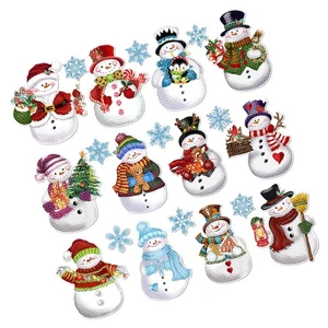 WHYMEO Weihnachten Reflektierende Auto Magnete Dekoration 18 Stück, Magnetisch Xmas Snowm... - Bild 1 von 7