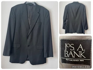 Jos A Bank 100% Wolle Sport Mantel Anzug Jacke Blazer Herren 44 L grau-braun 2-Knopf - Bild 1 von 8