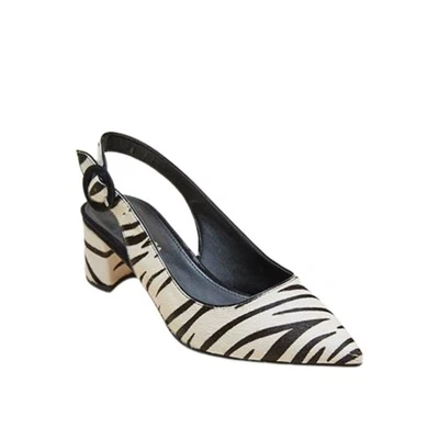 Autumn 2 Zebra Print Calf Hair Pelle Moda Slingback Pumps - Image 1 of 4