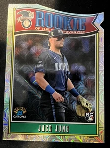 Jace Jung 2025 Bowman Chrome Rookie Of the Year Favorites Mega Mojo Refractor RC - Picture 1 of 2