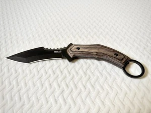 SOG HQ Edition Phantom Edge Karambit, 420 Steel Blade, Pakkawood Wooden Handle - Picture 1 of 5