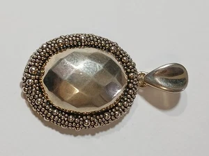 Michael Dawkins Sterling Silver 925 Hammered Oval Starry Night Pendant - Picture 1 of 7