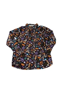 Duluth Trading Co Kids Free Swingin' Flannel Shirt Floral Butterfly Girl Size 6 - Picture 1 of 7