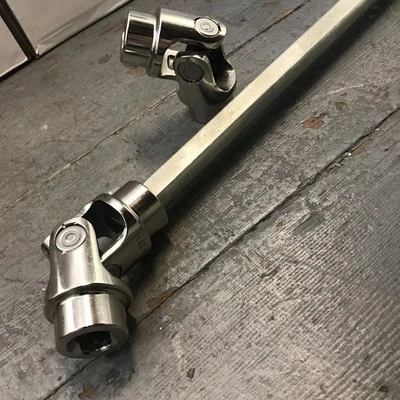 Ford Triangle x 3/4" DD Chrome U-Joints + 36" Long 3/4" DD kit de eixo universal - Imagem 1 de 4