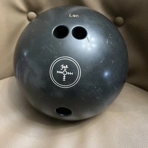 (413R). Vintage Faball Bowling Ball 16 Lb. Black Hammer Original - Bild 1 von 12