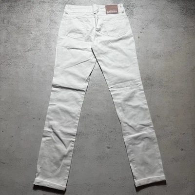 John Galliano Mujer Vaqueros Blanco Con Logo Grande Talla M-L Estilo Avant Garde Foto 1 de 4