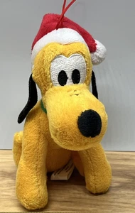 Walt Disney Pluto 5 Zoll hängender Plüsch Weihnachtsschmuck Disney Parks Hund rote Mütze - Bild 1 von 7